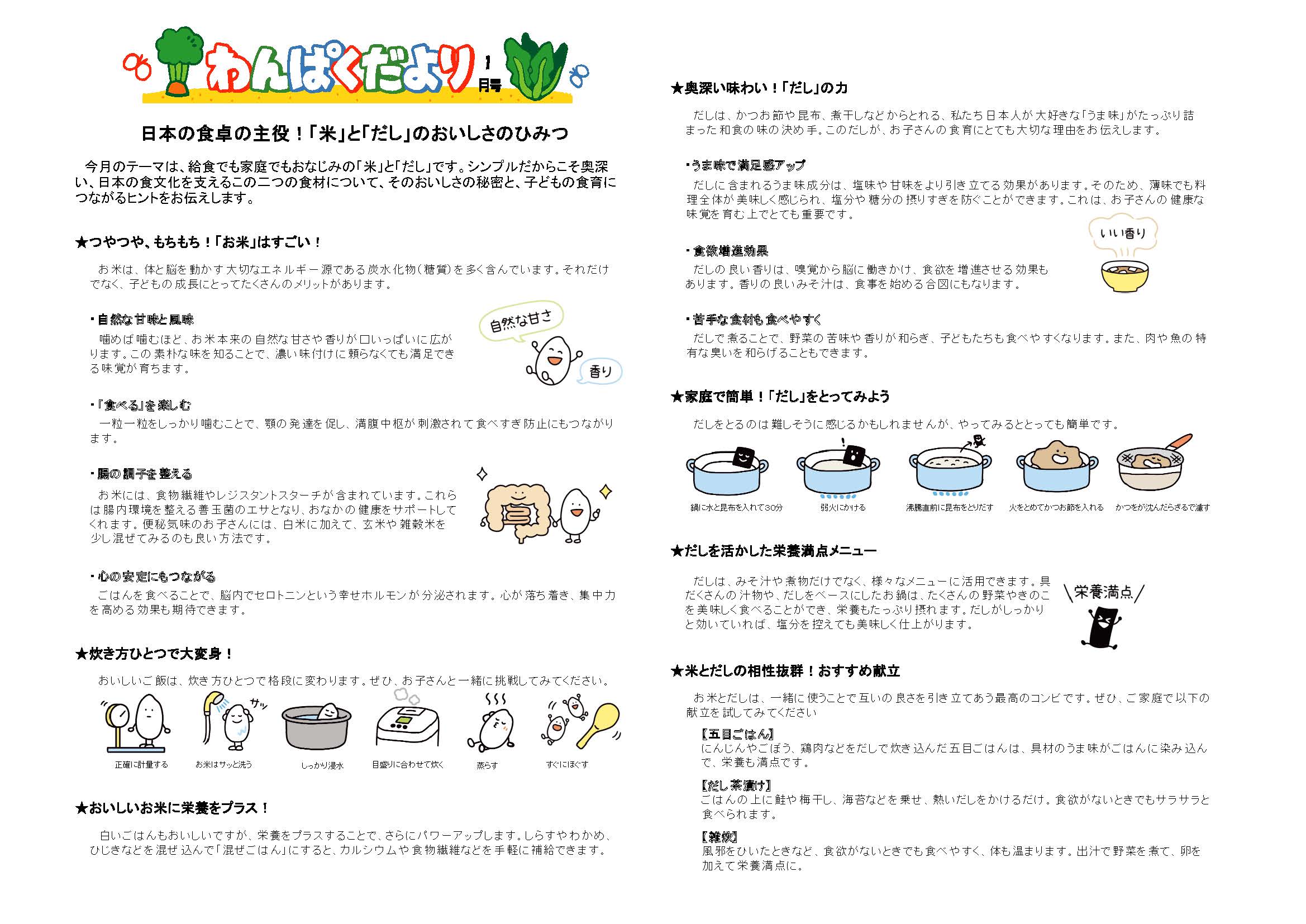 令和8年1月 食育だより