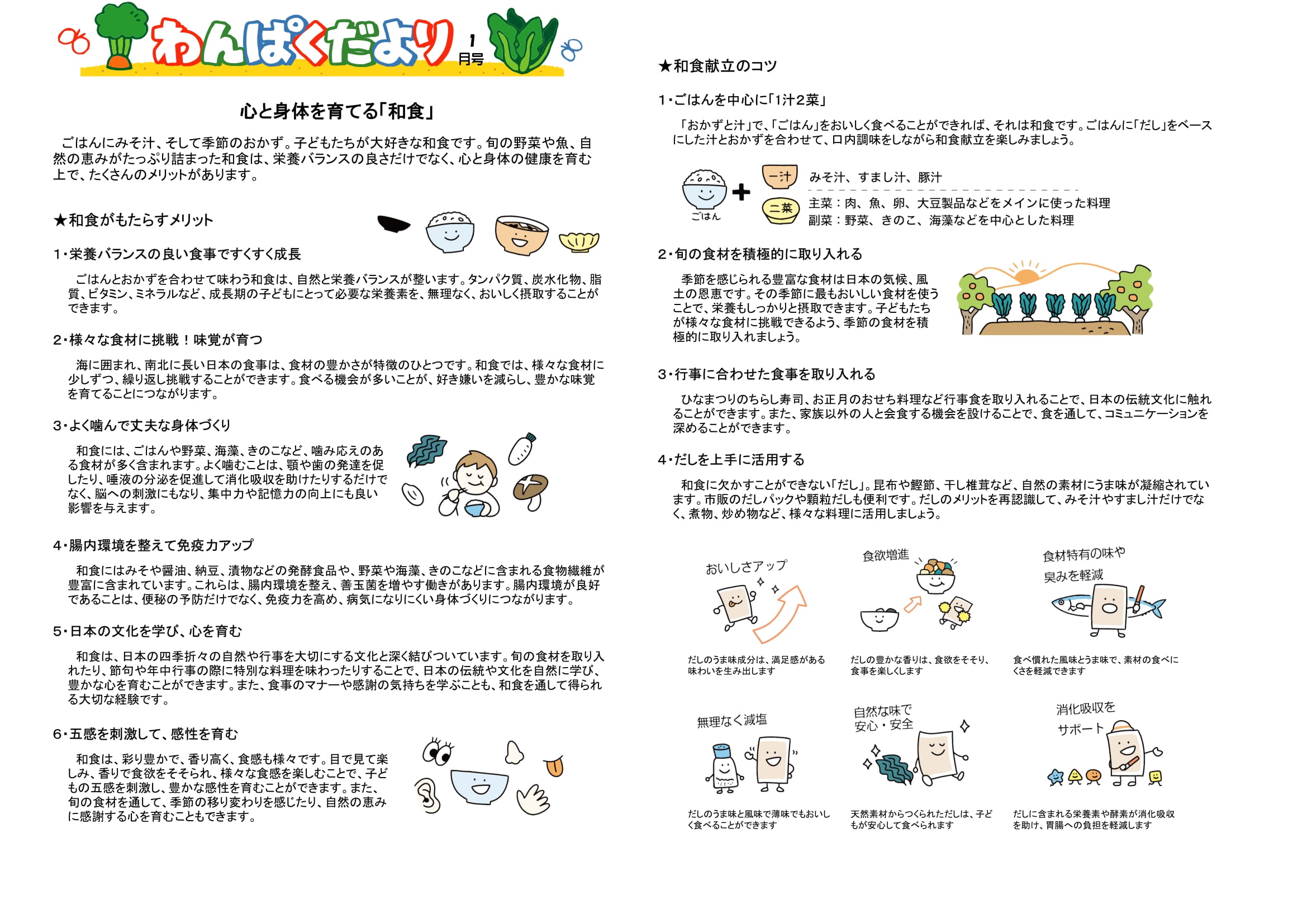 令和7年1月 食育だより